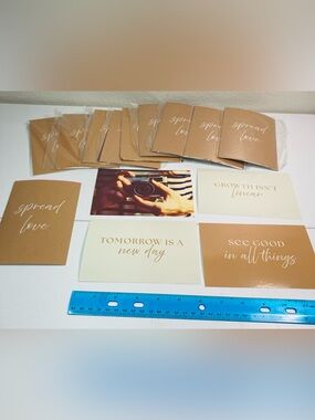 50 (10 packs of 5 ea) Inspiring Quote Post‎ Cards 4” x 6” Shiny Front Matte Back
